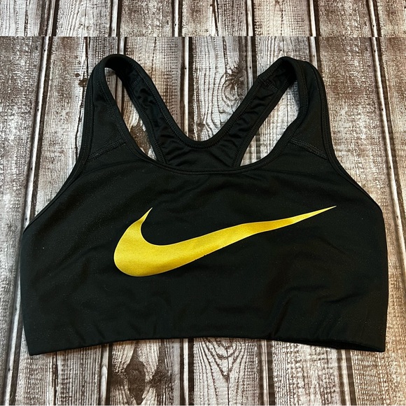 Nike Other - Nike Black Sparkly Unlined Racerback Sports Bra size Small
